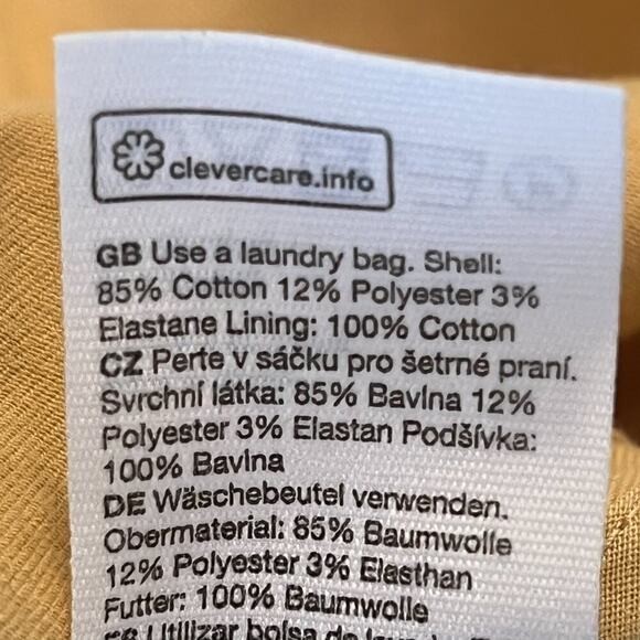 & Other Stories Fitted Button Wrap Mini Dress Dusty Yellow NWOT - Picture 11 of 13